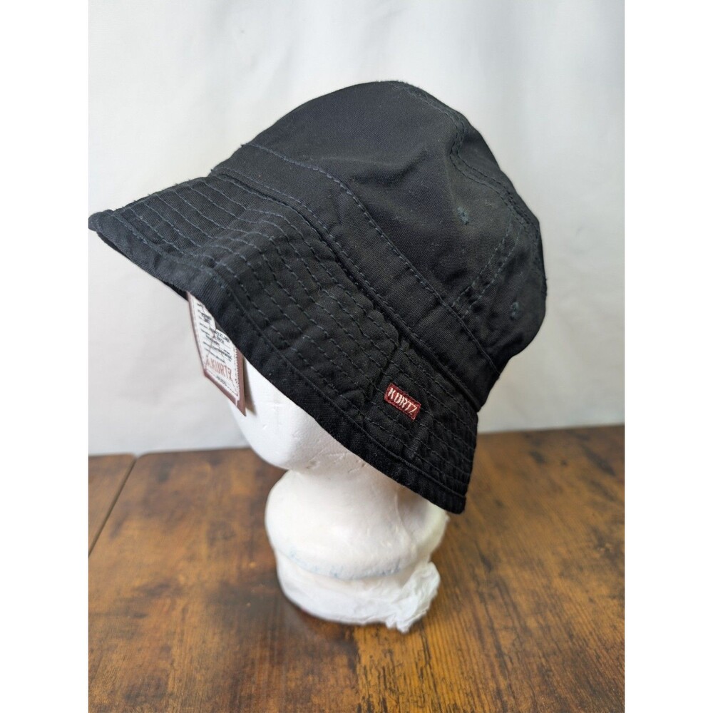 A. KURTZ Cotton Bucket Hat Size Large Black